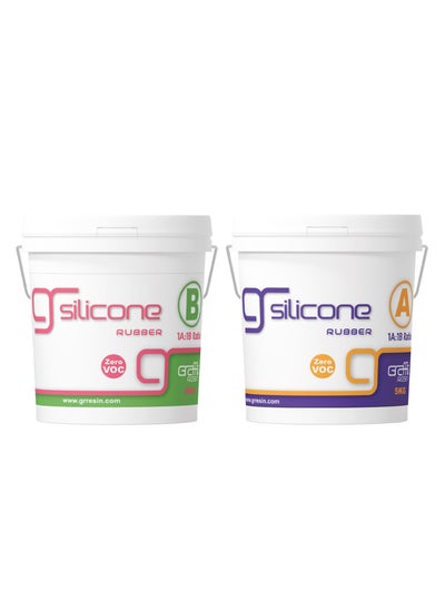 Buy 2-Piece Graffiti Risen Silicone Rubber Liquid Ratio 1: 1 Size 5kg x 2 in Saudi Arabia