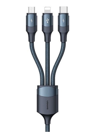 Buy Universal 3in1 USB Cable for Lighting/Micro/Type-C Ports in UAE