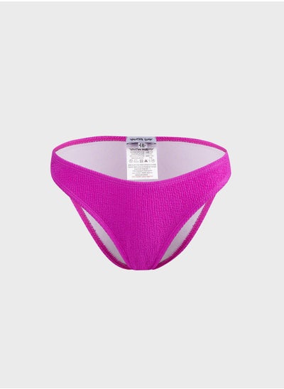 Buy Textured V Front Bikini Bottom in Saudi Arabia