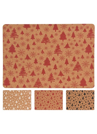 اشتري Homesmiths Christmas Placemat Cork 40 x 30 cm Xmas Tree Assorted 1 Piece في الامارات