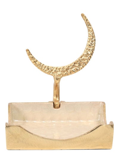 Buy Rabiya Napkin Holder, Gold - 17x4 cm in UAE