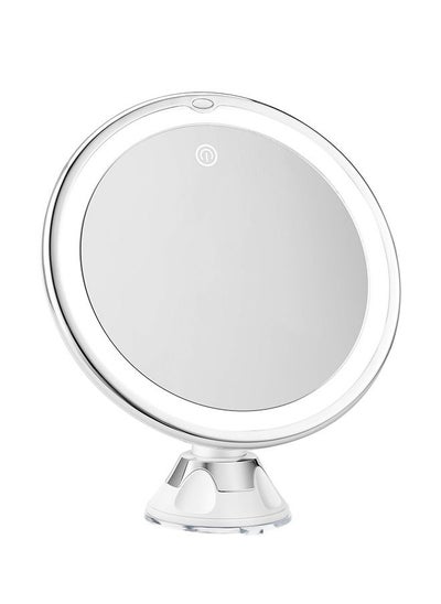 Buy 8 inches Magnifying Mirror with Light, 10x Magnification 3 Light Modes Makeup Mirror with Suction Cups ,Smooth and Easy Install ,360 Degree Swivel Joint. in UAE