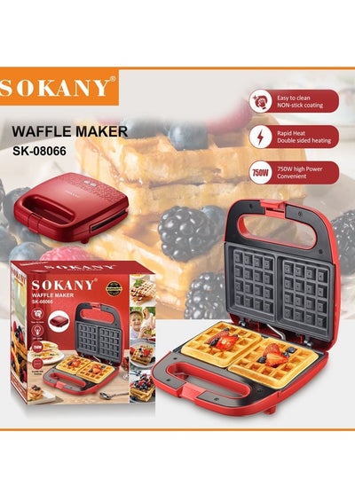 اشتري Sokany waffle maker, 750 watt, model SK 08066 في مصر