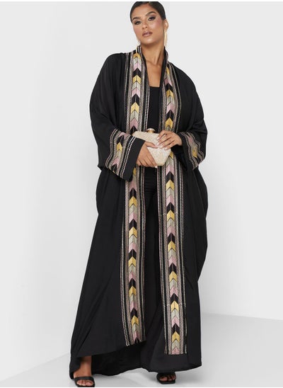 Buy Cape Sleeve Embroidered Abaya in UAE