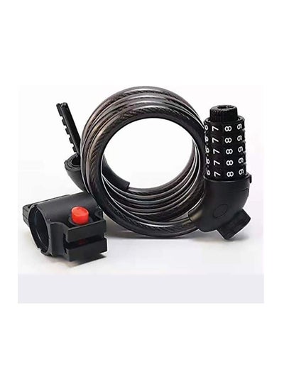 Buy Bicycle Lock 5-Digit Combination Password Lightweight Bicycle Lock Free Installation Bracket in UAE