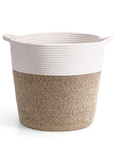 Buy Cute Baby Toy Storage Basket Kids Laundry Baskets For Clothes Towels Toys Blankets Woven Rope Storage Basket For Living Room Nursery Bedroom Baby Gift Baskets 16 X 15 X 12.6 Inches in Saudi Arabia