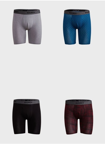 اشتري 4 Pack Assorted Logo Band Trunks في الامارات