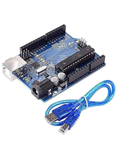 Buy Uno R3 Development Board with USB Cable – Microcontroller Board for Arduino Projects, DIY Electronics & Prototyping in Saudi Arabia