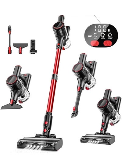 اشتري Cordless Vacuum Cleaner, 30Kpa Powerful Suction with LED Display, 3 Modes Suction, Anti-Tangle في السعودية