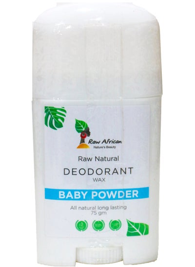 Buy Raw African Raw Natural Deodorant Wax Baby Powder - 75 GM in Egypt