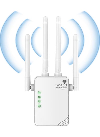 Buy WiFi Extender, WiFi Signal.5G Dual Band 1200Mbps Fastest WiFi Long Range Extenders Booster Covers Up to 9956 Sq. WiFi Extenders Signal Booster for Home, Internet Repeater. in Saudi Arabia