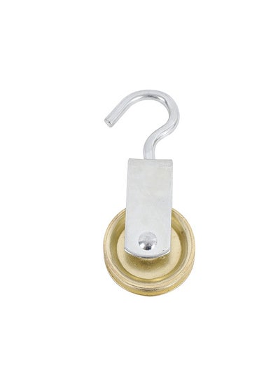 Buy Single Pulley with Hook - Grooved Wheel for Smooth Loading, Snap Hook for Easy Attachment, Perfect for Wire Rope, Clotheslines, Curtains, DIY Projects, and Material Handling in Saudi Arabia