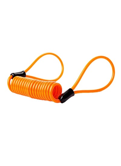 Buy Motorcycle spring alert cable, waterproof anti-theft reminder cable, scooter and motorcycle disc lock security reminder cable-orange color in Egypt