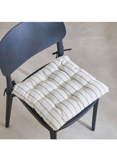 Buy Noir Stripe Chair Pad 40 x 40 cm in UAE