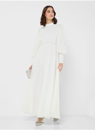 Buy Puff Sleeve A-Line Dress in Saudi Arabia