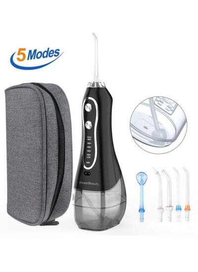 Buy Kinseibeauty Portable Water Flosser Dantel Hygiene 5 Gears Black Color in UAE