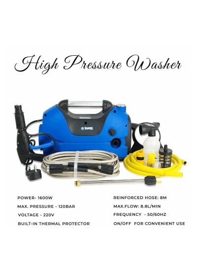 Buy High Quality Pressure Washer 1600W 120Bar Max 8.8L/Min 220V  Car Washer High Pressure For Cleaning, With Thermal Protector WINNER PWM1600 in Saudi Arabia