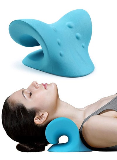 اشتري Neck and Shoulder Relaxer, Cervical Traction Device for TMJ Pain Relief and Cervical Spine Alignment, Neck Stretcher Pillow, Chiropractic Pillow Neck Stretcher with Massage Point for Muscle Relax في السعودية