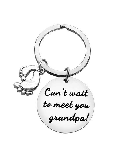 Buy Grandpa To Be Gift Pregnancy Announcement Keychain Can Wait To Meet You Grandpa Keyring Baby Birth Baby Announcement Jewelry Gift Grandparents To Be Gift Pregnancy Announcement Gift For Grandpa in Saudi Arabia