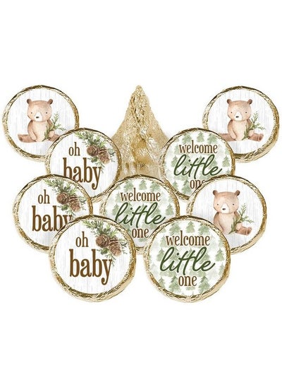 Buy Woodland Bear Baby Shower Favor Stickers 180 Labels in Saudi Arabia