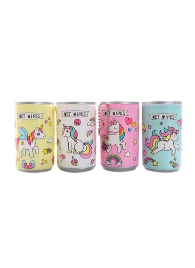 Buy Unicorn Mini Wet Wipes Tin Pack Of 4 in Saudi Arabia