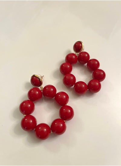 Buy Burgundy Bubbles Earrings in Egypt