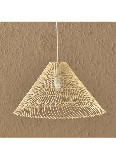 Buy Stark Natural Rattan Shade Metal Pendant Lamp 50 x 150 x 50 cm in UAE