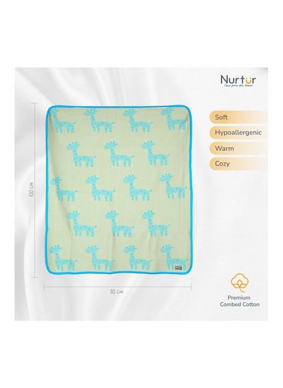 Buy Nurtur Soft Baby Blankets for Boys & Girls  Blankets Unisex for Baby 100% Combed Cotton  Soft Lightweight Fleece for Bed Crib Stroller & Car Seat Official Nurtur Product in UAE