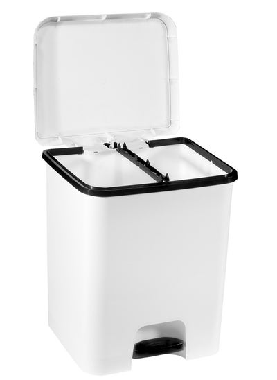 Buy Plastic Trash Bin 52 Liter White 420x375x500	MM in Saudi Arabia