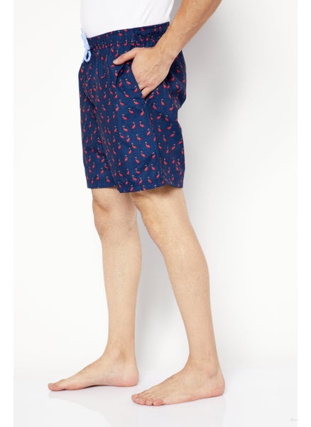 اشتري Men Allover Print Board Shorts, Navy Blue Combo في الامارات