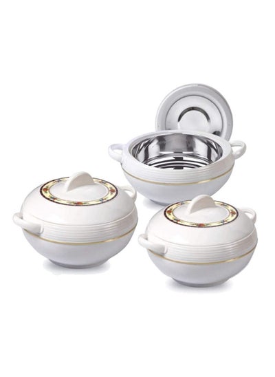 اشتري Ambient Casserole insulated Hotpot White 3 Pc Set في السعودية