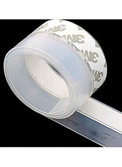 Buy Silicone Door Bottom Seal Strip Tape, 3.5 × 500 cm, Transparent Self Adhesive Weather Stripping for Waterproof, Windproof, Dust Proof, Weatherproof, Soundproof, Insects Proof (2 Pack) in UAE