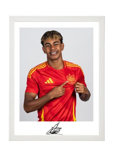 Buy Lamine Yamal, Spain, Euro 2024, Soccer Gift , Autographed Poster with Frame 30x40cm in UAE