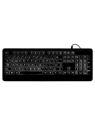 Buy USB Wired Keyboard - English Black in Saudi Arabia