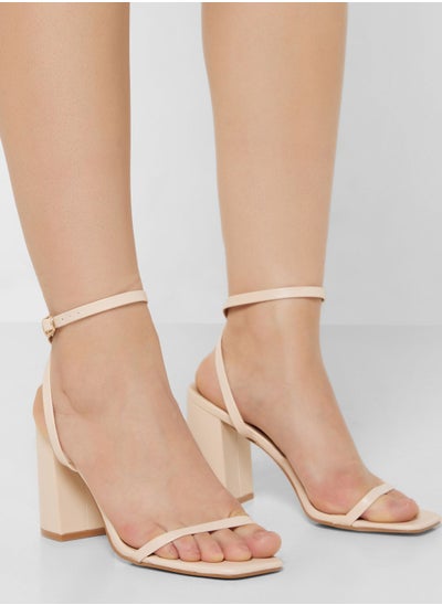 اشتري Ankle Strap Block Heel Sandal في الامارات