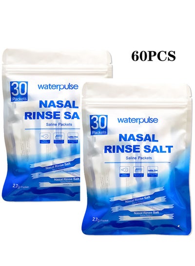 Buy 60 Pack Nasal Wash Salt Rinse Mix Nose Cavity Protector Irrigation for Adults Children Nose Cleaner in Saudi Arabia