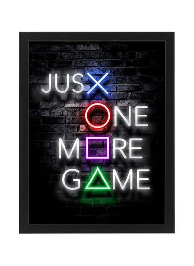 اشتري Just One More Game Neon Wall Art Poster Frame في مصر