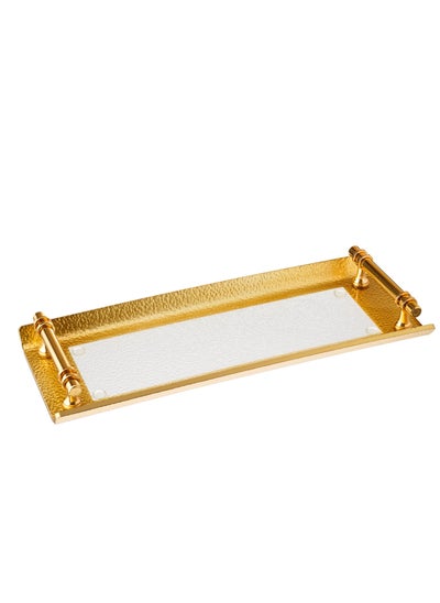 Buy Gold acrylic tray 36 * 15 cm in Saudi Arabia