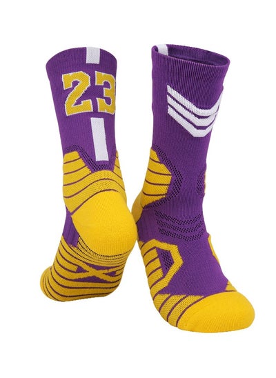 Buy Elite Basketball Socks, Athletic Socks with 3D Ankle Protection, Football Socks & Running Socks, Compression Cushion Sport Socks Unisex in Saudi Arabia