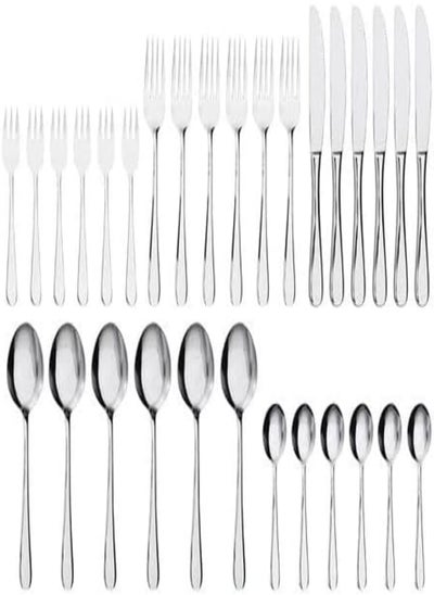 اشتري Set Of Stainless Steel Cutlery - 24 Pieces في مصر