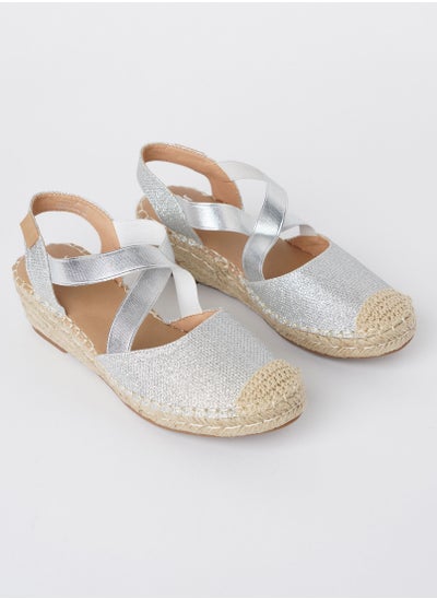 اشتري JOVE Women's Casual Espadrilles SILVER في السعودية