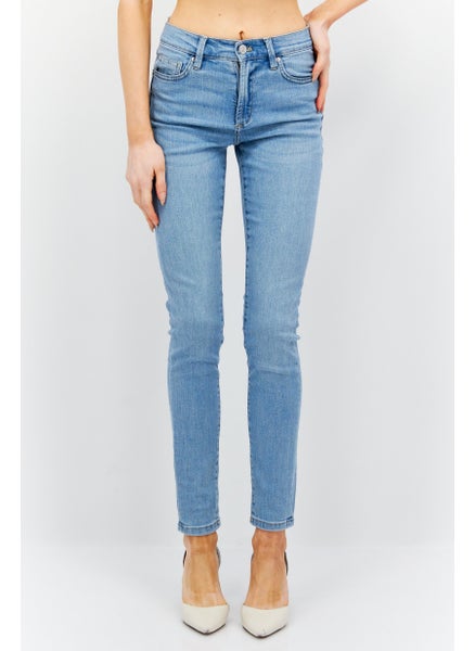 اشتري Women Skinny Fit Wash Stretchable Denim, Blue في الامارات