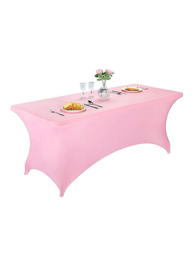 Buy Spandex Tablecloths for 6 ft Home Rectangular Table Fitted Stretch Table Cover Polyester Tablecover Table Toppers in UAE