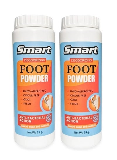 Buy Deodorizing foot Powder, Foot Odour Eliminator with Anti Bacterial ingredients .Pack of 2 in Saudi Arabia