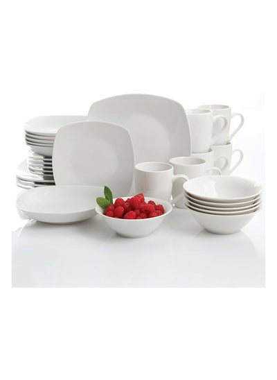 Buy 30 Piece Gibson Home Hagen Dinnerware Set, White in Egypt