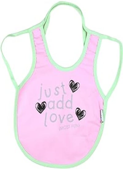 اشتري Mix&Max Cotton Bib Printed Hearts For Girls-Pink&Green في مصر