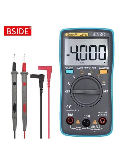 Buy Digital Multimeter 4000 Counts DC/AC Voltage Current Capacitance Hz Diode Ohm Tester Ammeter Voltmeter Backlight in UAE