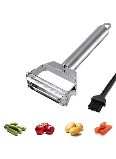 اشتري Peeler, 3 In 1 Peeler, Potato Peeler, Vegetable Peeler Stainless Steel, Great For Peeling Potato, Carrots And All Types Of Vegetable And Fruit (Silver) في الامارات