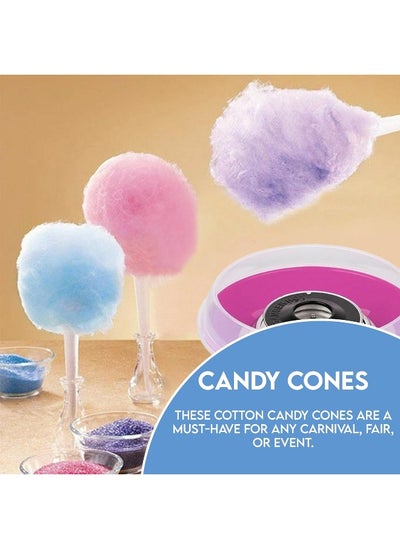 Buy Pw Cotton Candy Cone (Pack Of 100Ct, Plain) in UAE