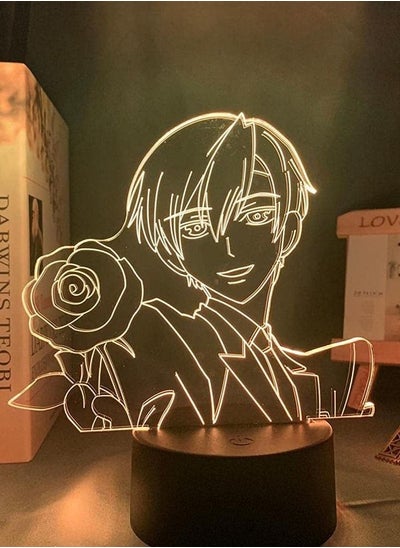 Buy 3D LED Illusion Lamp Multicolor Night Light USB Anime Ouran High School Host Club Tamaki Suoh Figure Room Decor Kid Bithday Manga Bedroom 16 colors With Remote in UAE